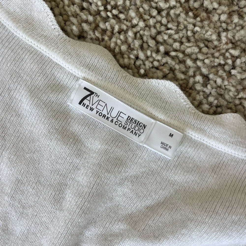 New York & Company White Cardigan - Picture 3 of 5